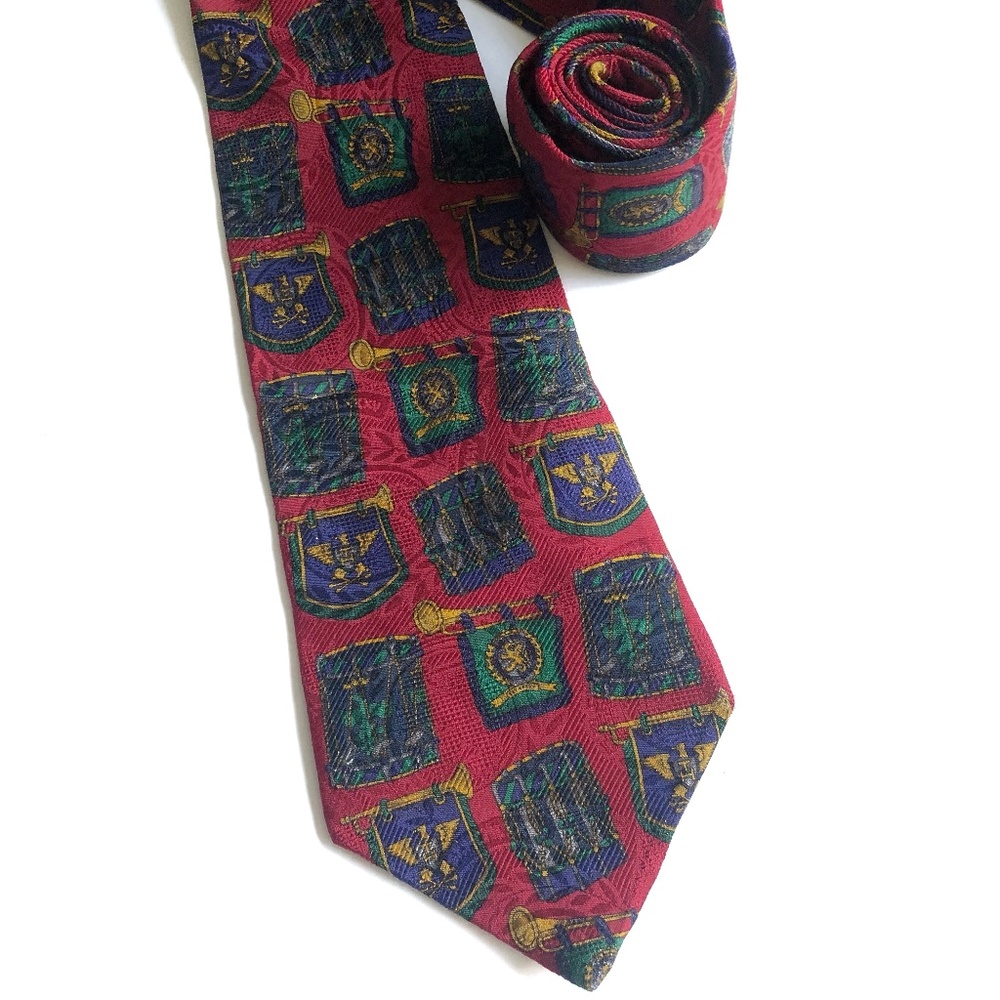 Tommy Hilfiger Italian Silk Horns Tie 1990s